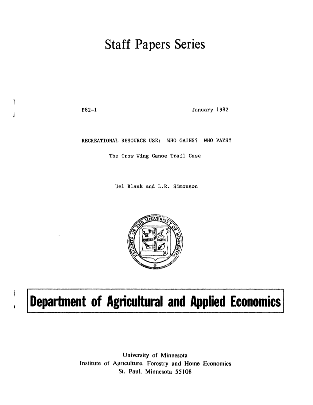 J Ldepartmentof Agriculturalandappliedeconomics