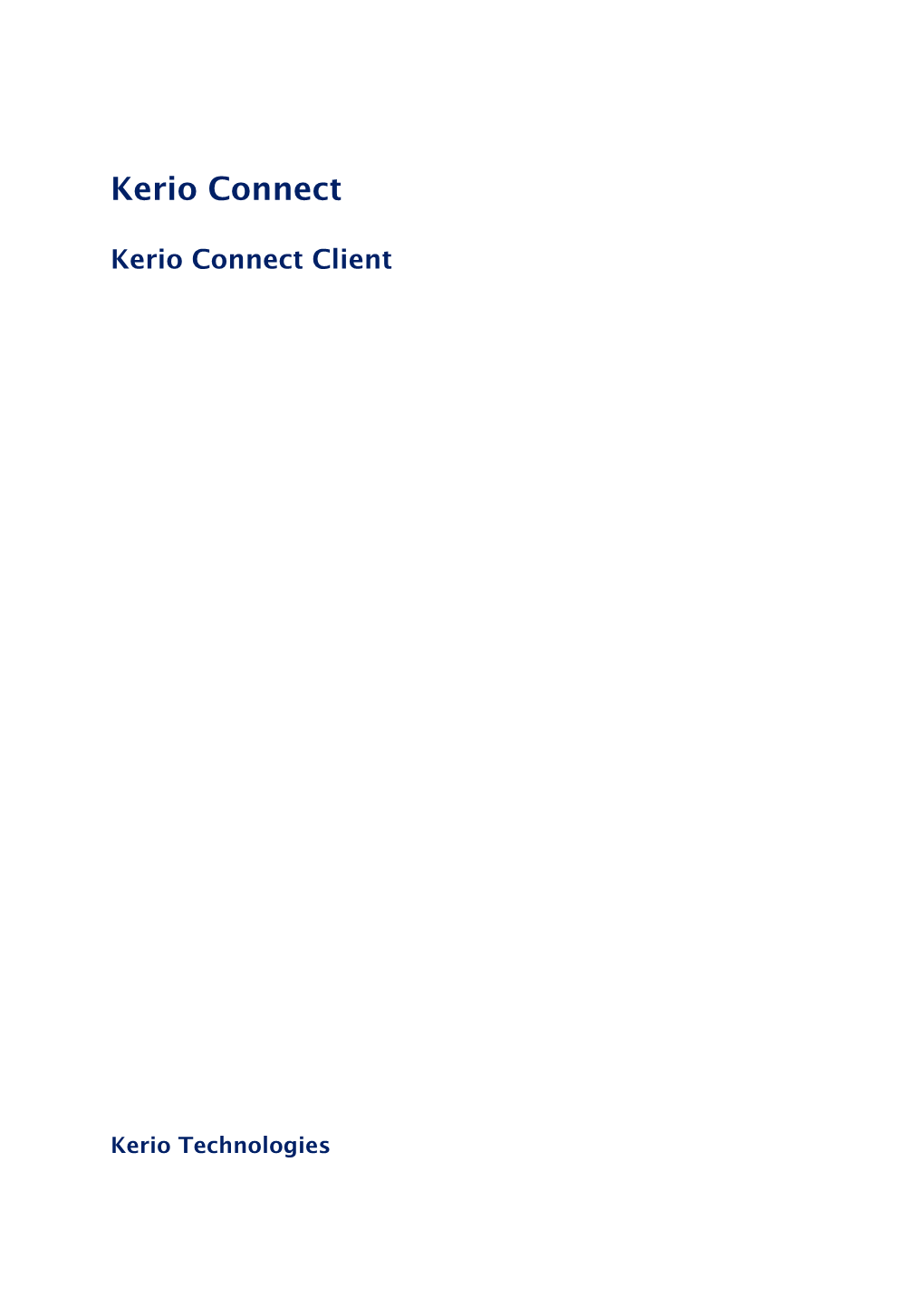 Kerio Connect Client