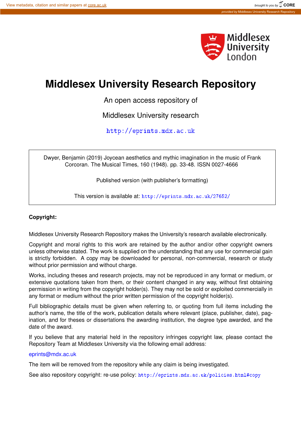 Middlesex University Research Repository