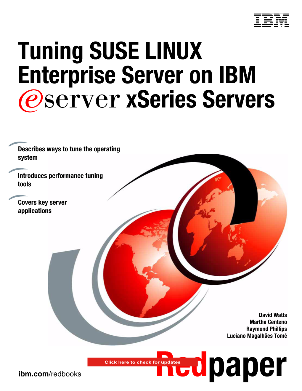 Tuning SUSE LINUX Enterprise Server on IBMM Eserver Xseries Servers
