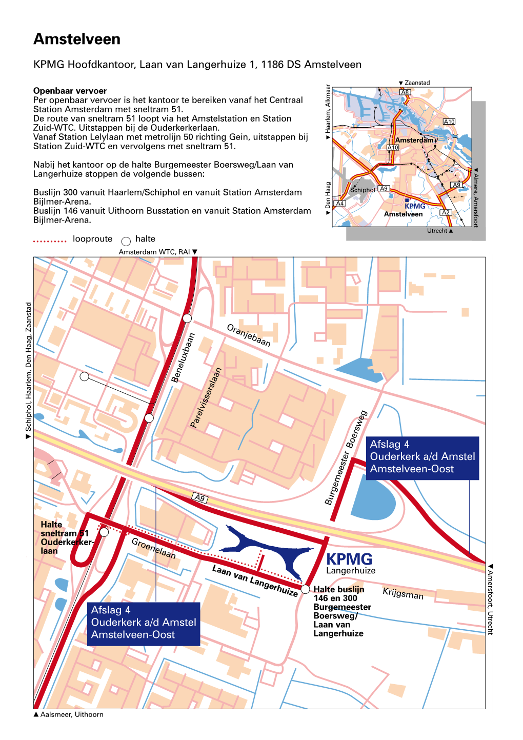 KPMG Amstelveen Routebeschrijving