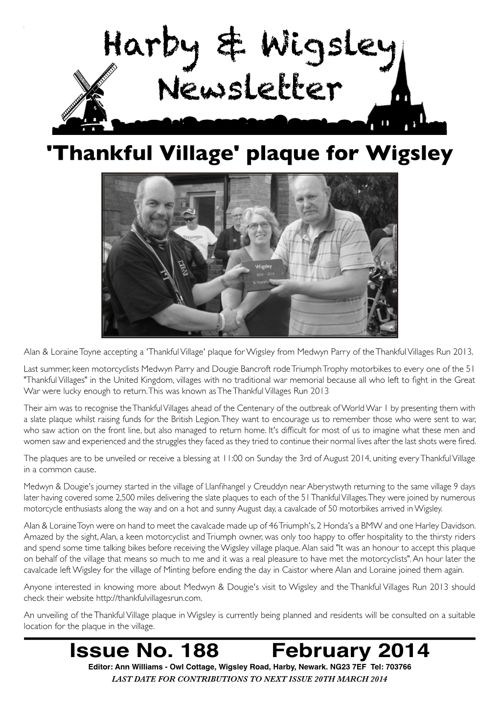 Harby & Wigsley Newsletter