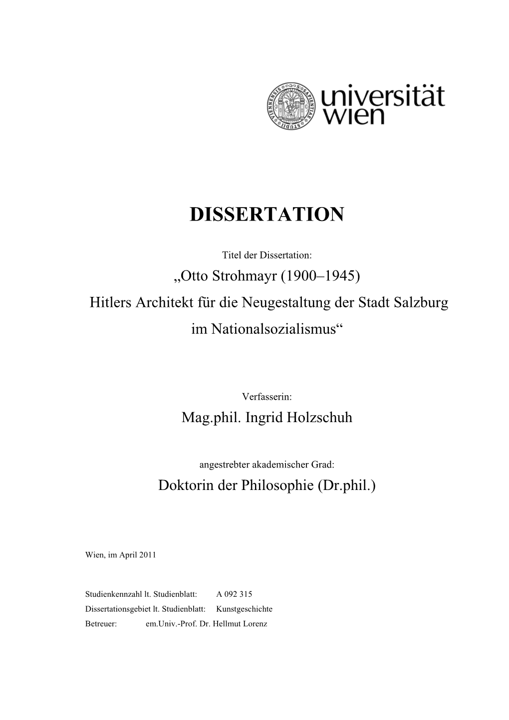 Dissertation