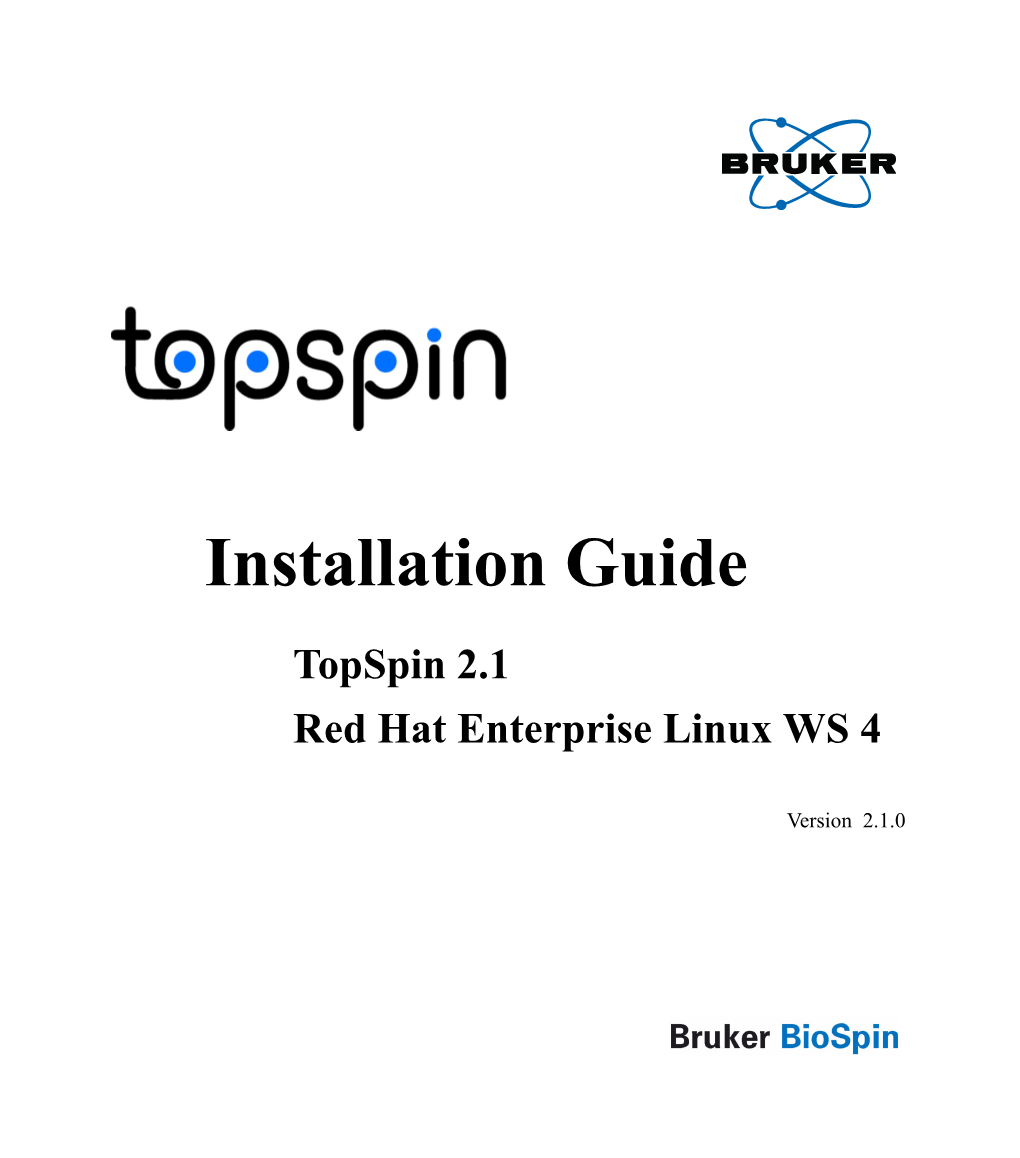 Installation Guide Topspin 2.1 Red Hat Enterprise Linux