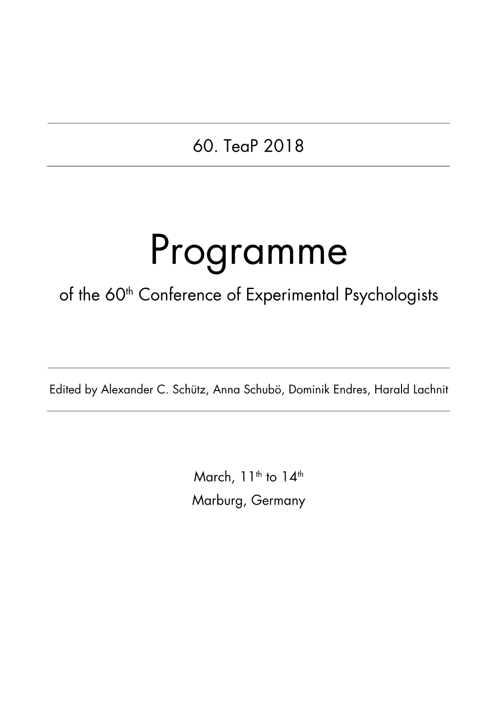 Teap 2018 Programme