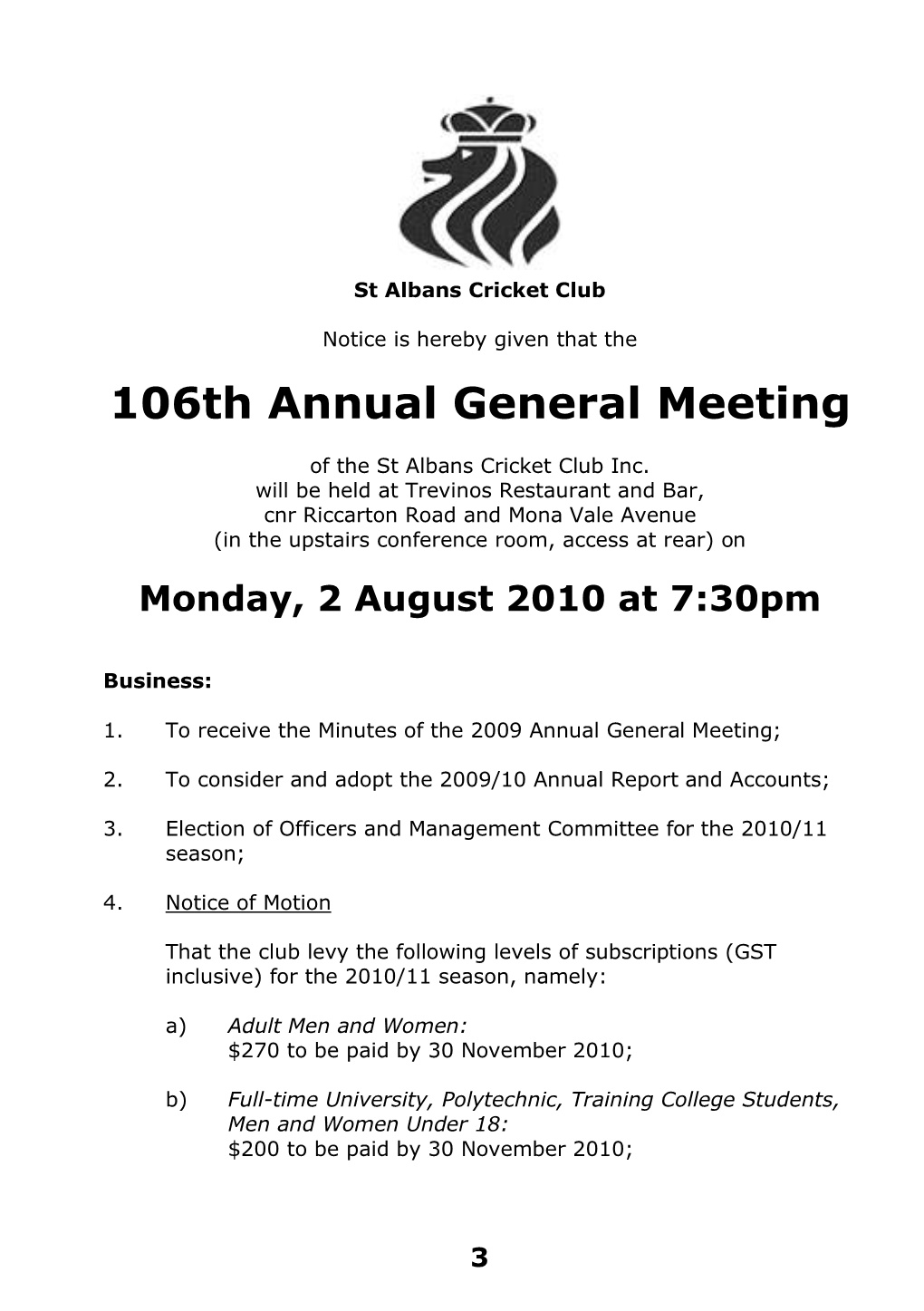 106Th Annual General Meeting