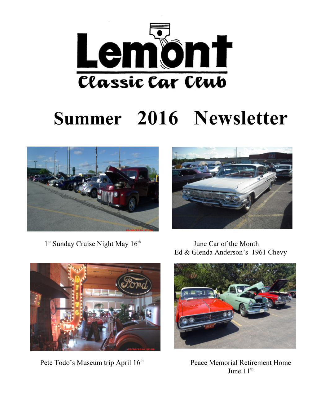 Summer 2016 Newsletter