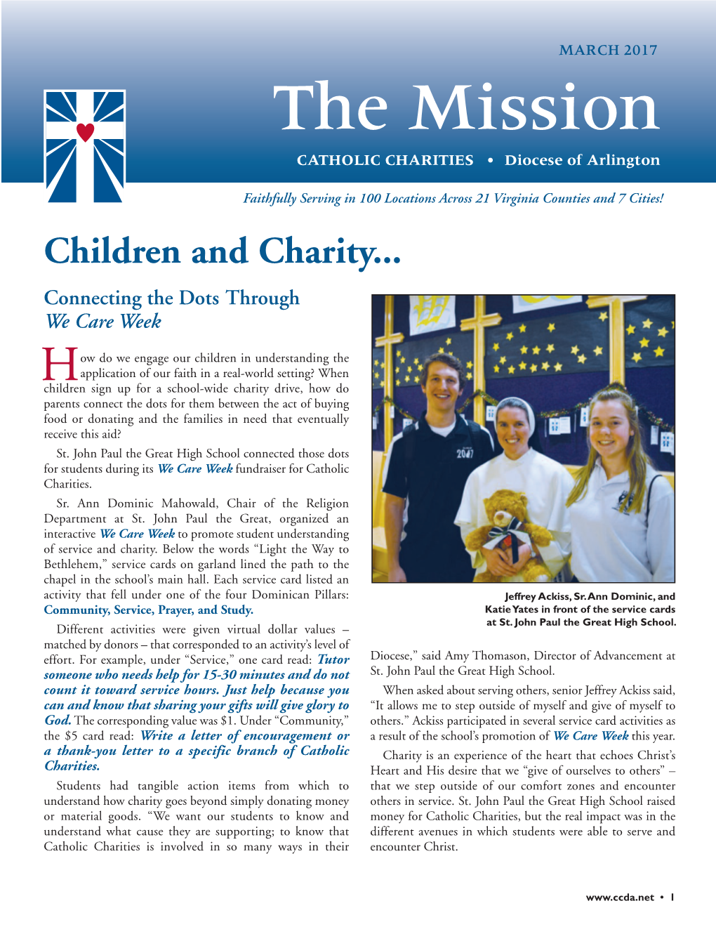The Mission CATHOLIC CHARITIES • Diocese of Arlington