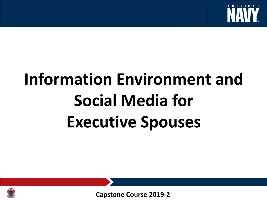 Information Environment and Social Media for Executive Spouses