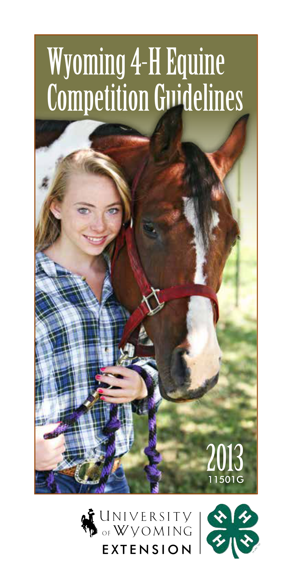 Wyoming 4-H Equine Competition Guidelines 2013