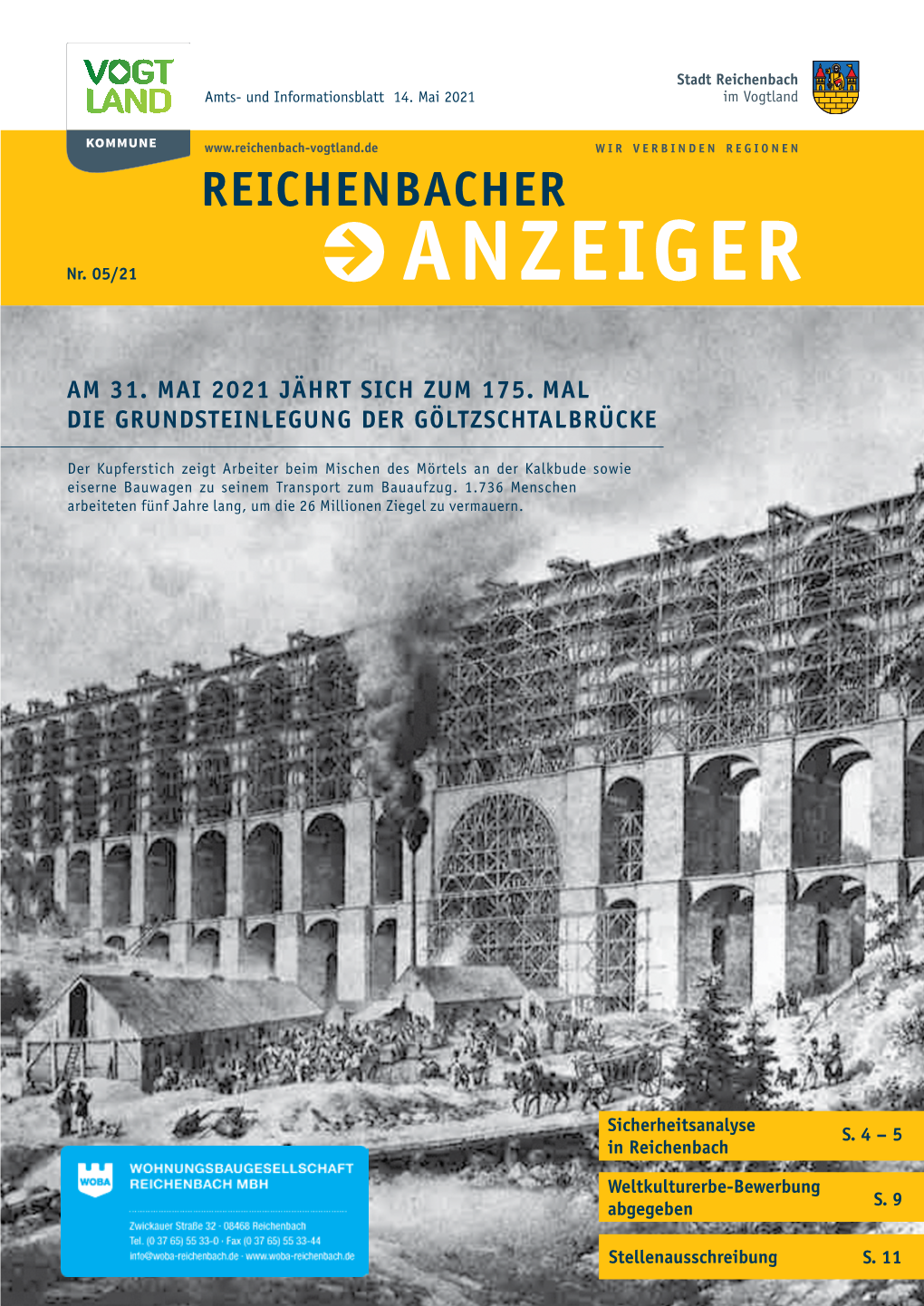 Am 31. Mai 2021 Jährt Sich Zum 175. Mal Die Grundsteinlegung Der Göltzschtalbrücke