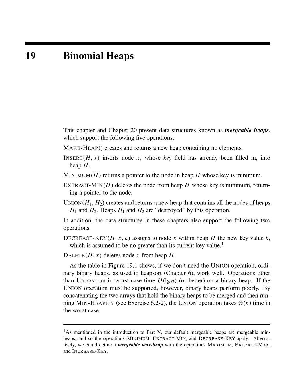 19 Binomial Heaps