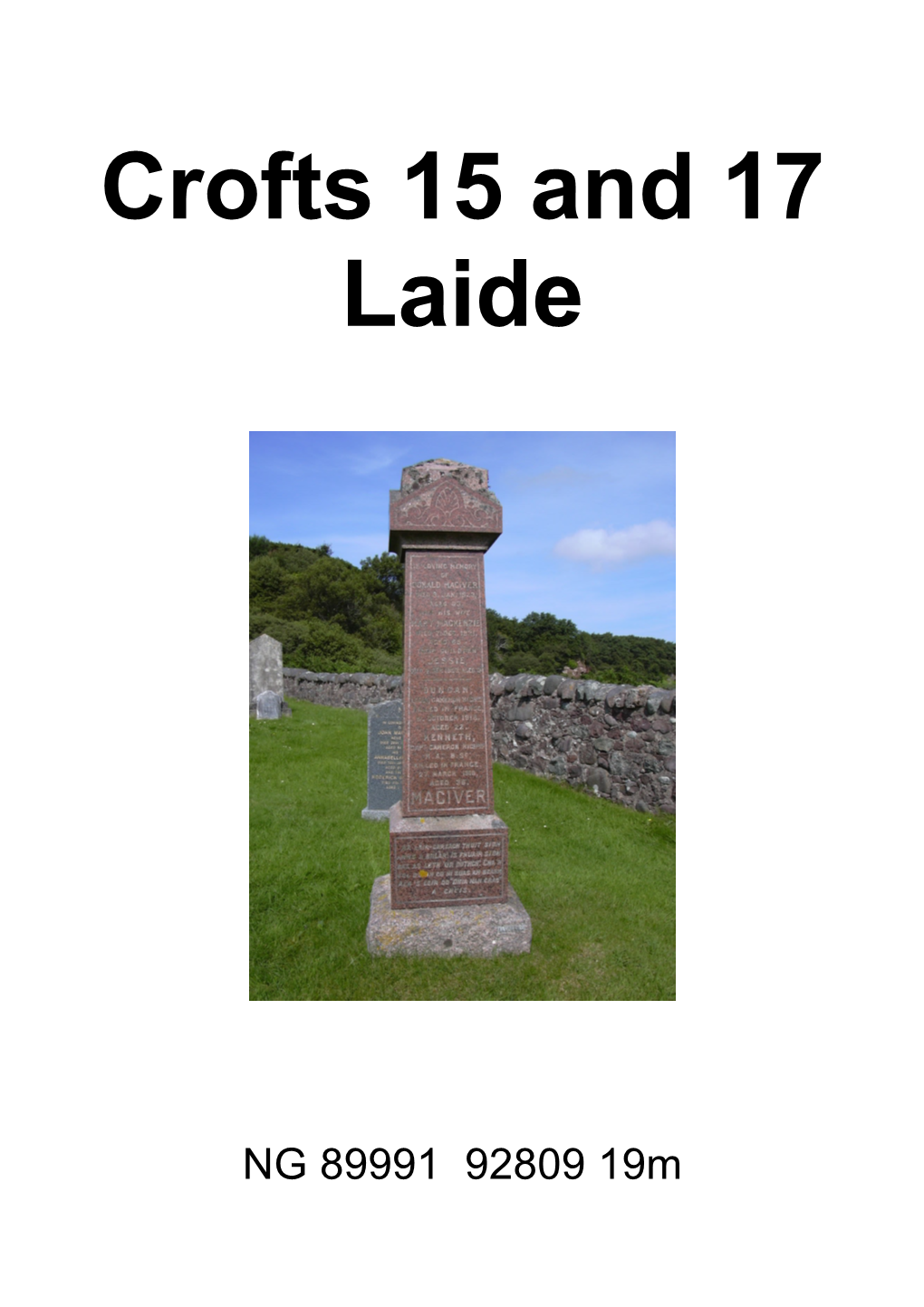 Crofts 15 and 17 Laide