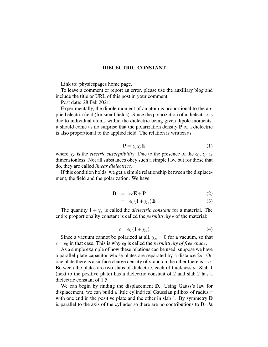 Dielectric Constant