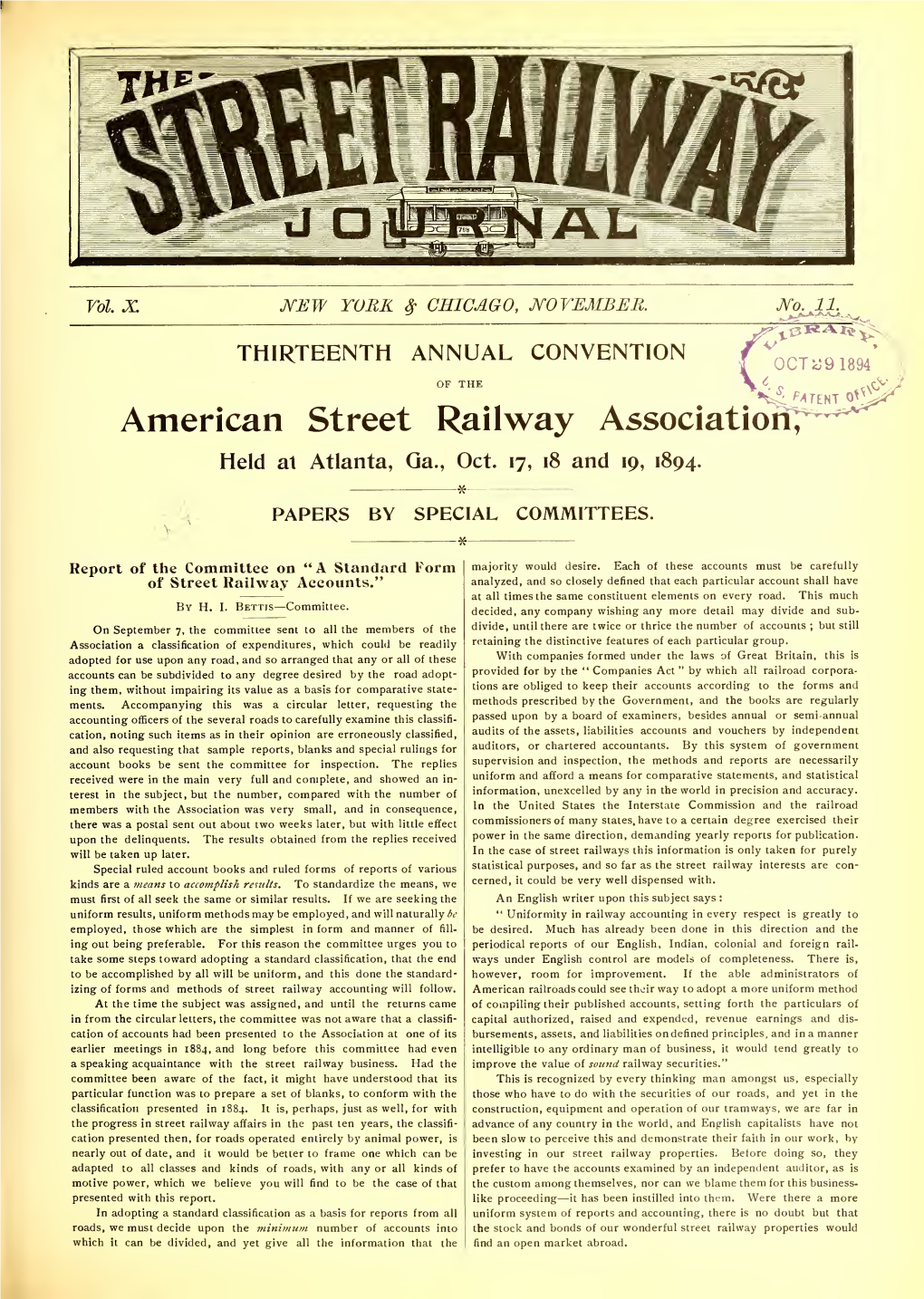 The Street Railway Journal