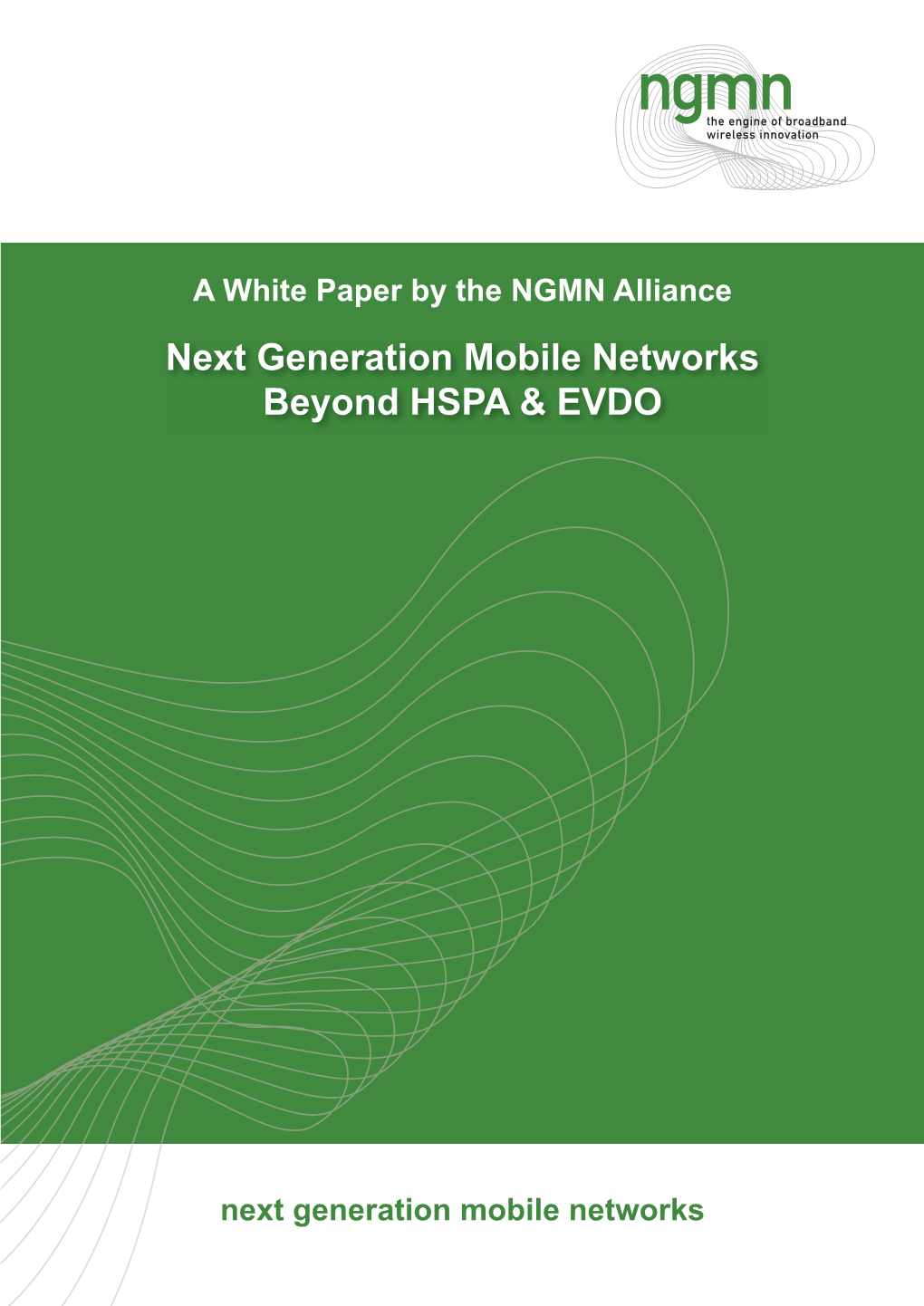 Next Generation Mobile Networks Beyond HSPA & EVDO