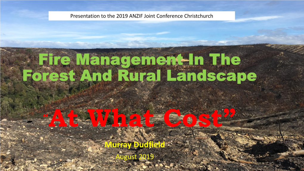 Fire Management in the Forest and Rural Landscape