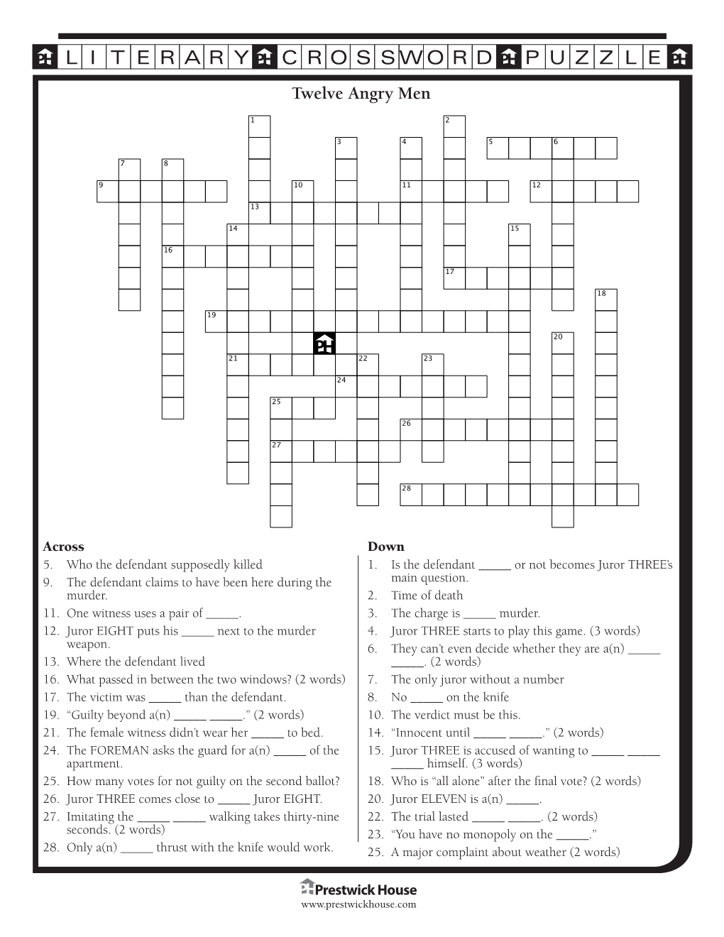 Twelve Angry Men Crossword Puzzle