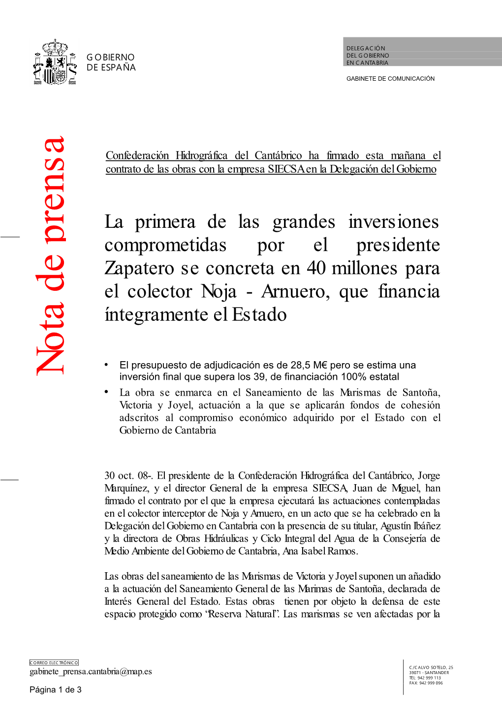 Nota De Prensa