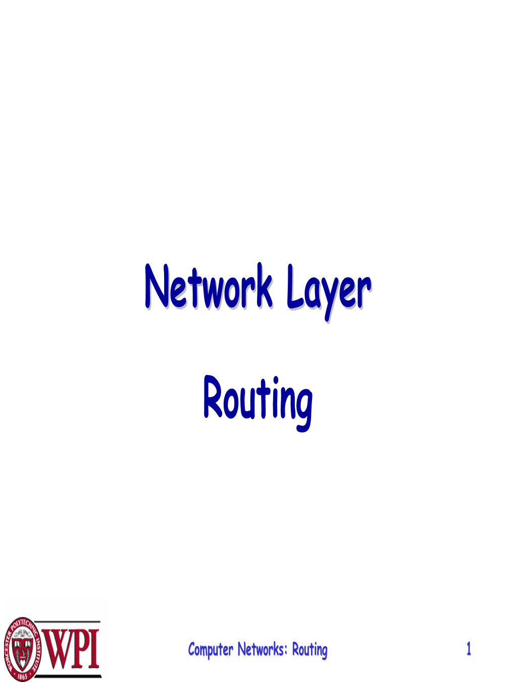Network Layerlayer Routing