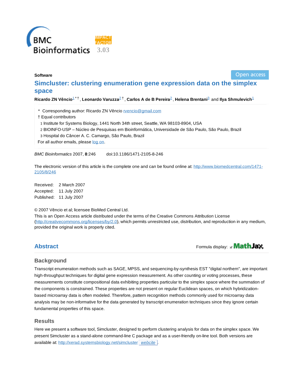 Clustering Enumeration Gene Expression Data on The