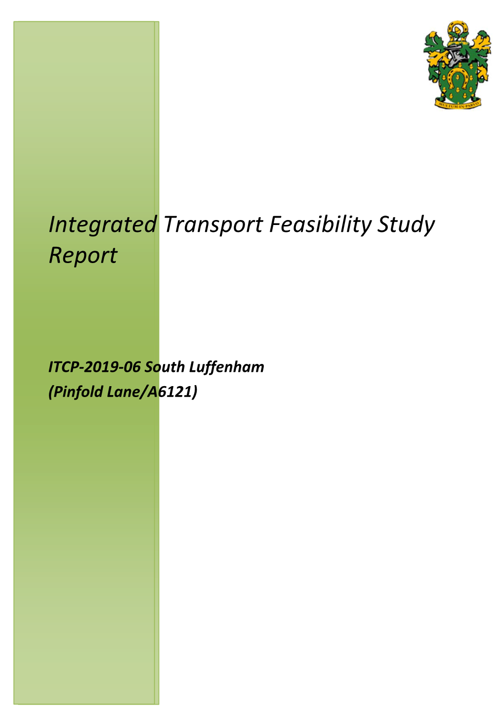 Integrated Transport Feasibility Study Report