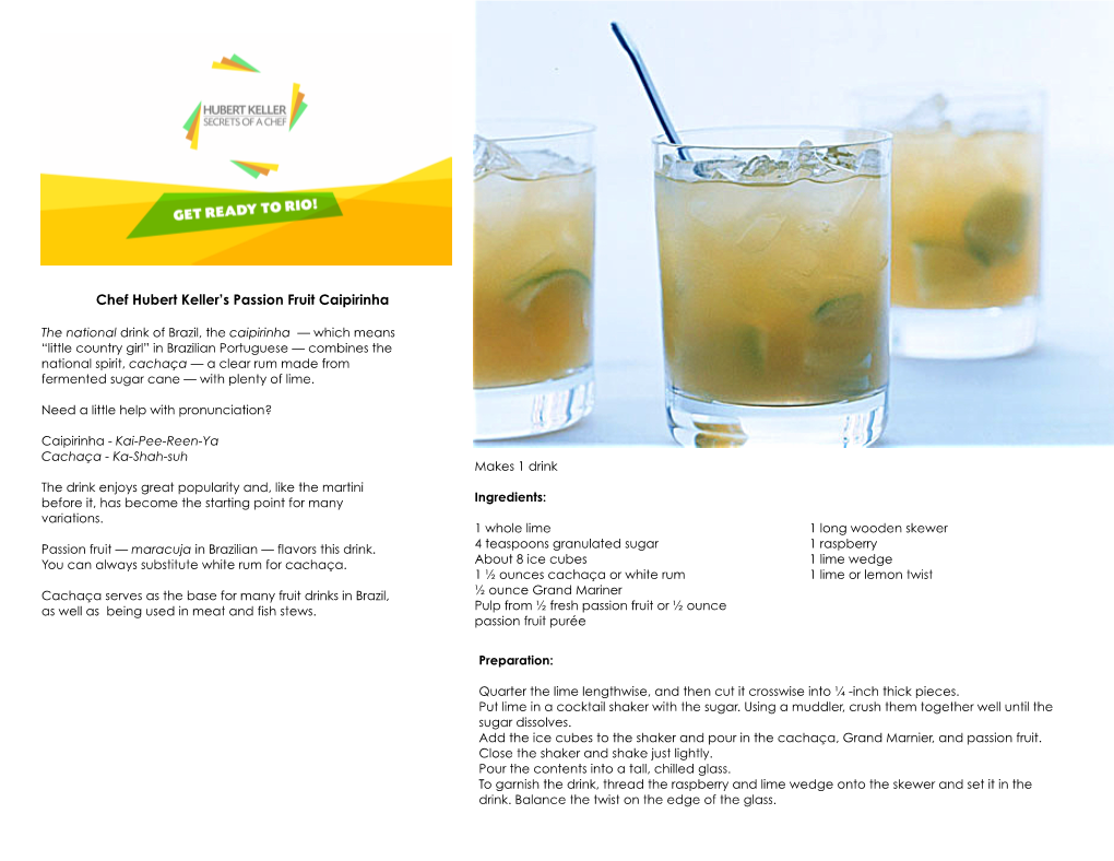 Passion Fruit Caipirinha