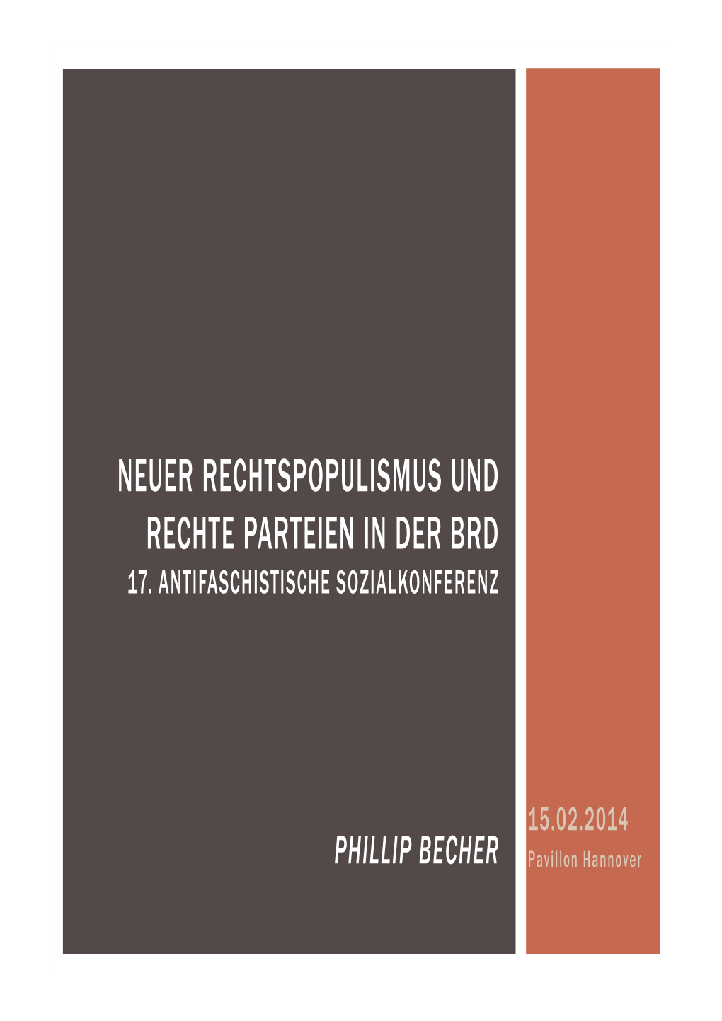 Vortrag Phillip Becher Neuer RP Und Rechtsparteien