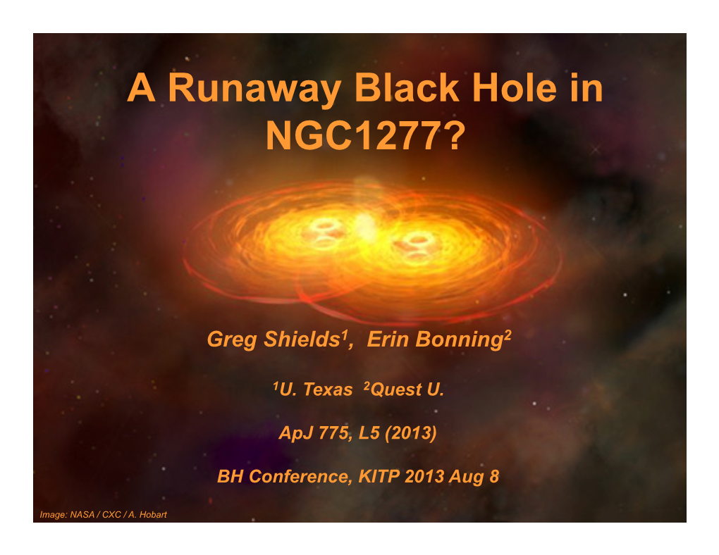 A Runaway Black Hole in NGC1277?