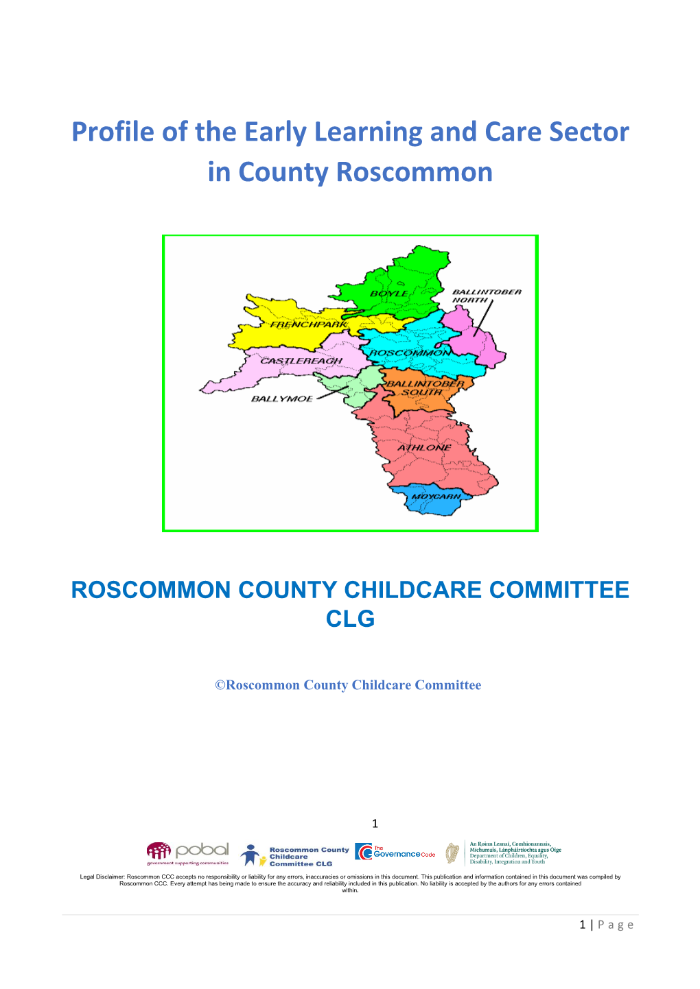 Profile of the Early Learning and Care Sector in County Roscommon