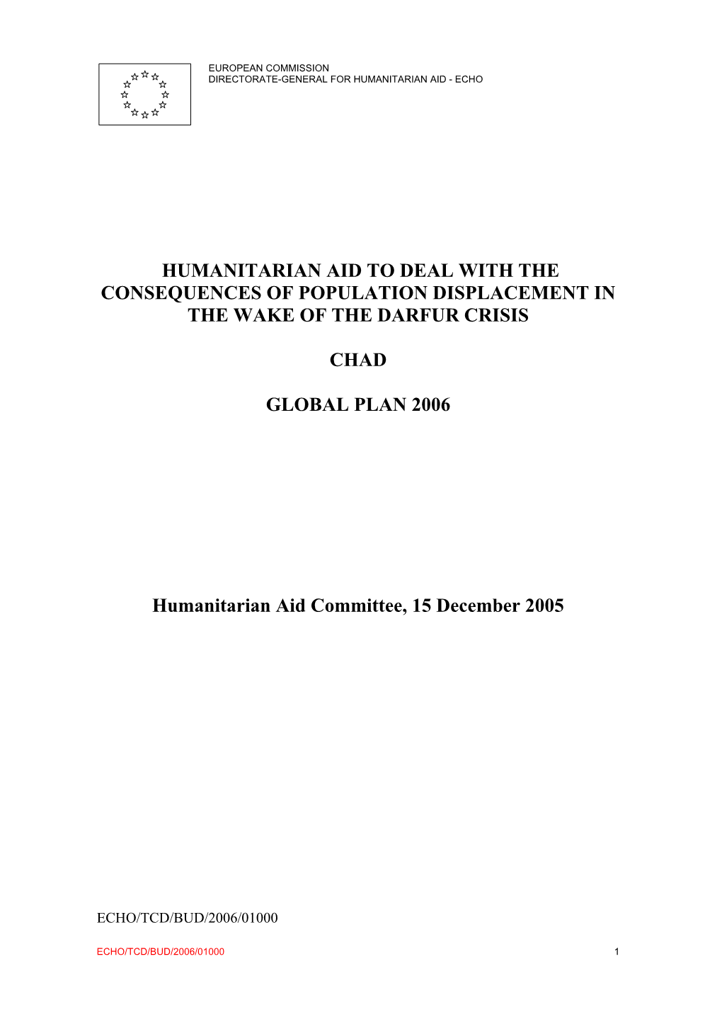 Plan Global Tchad 2006
