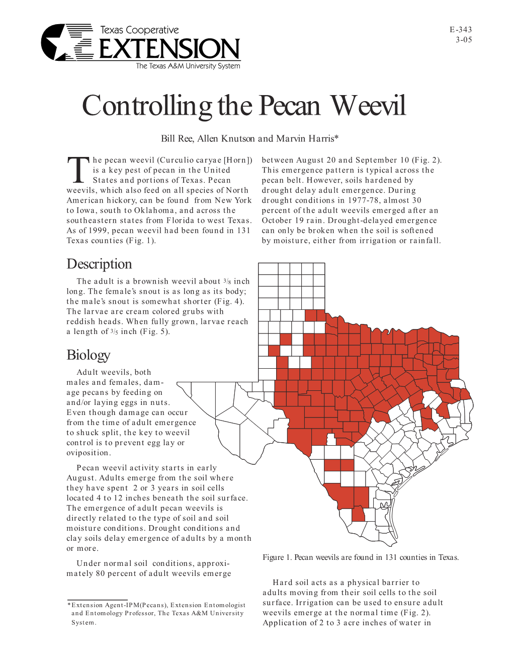 Controlling the Pecan Weevil