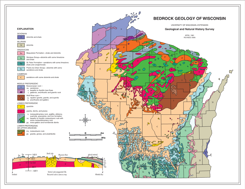 Bedrock Geology of Wisconsin