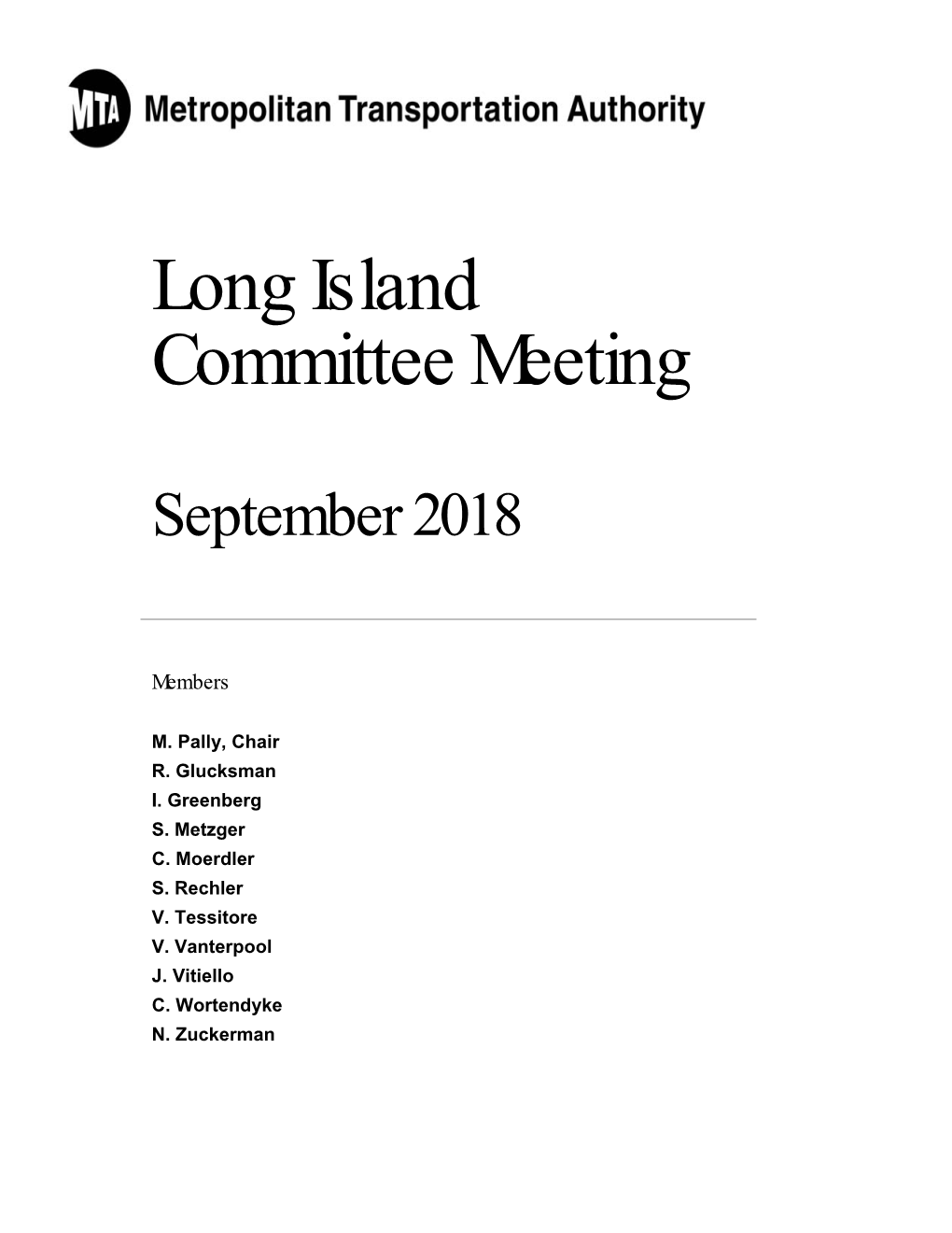 Long Island Committee Meeting