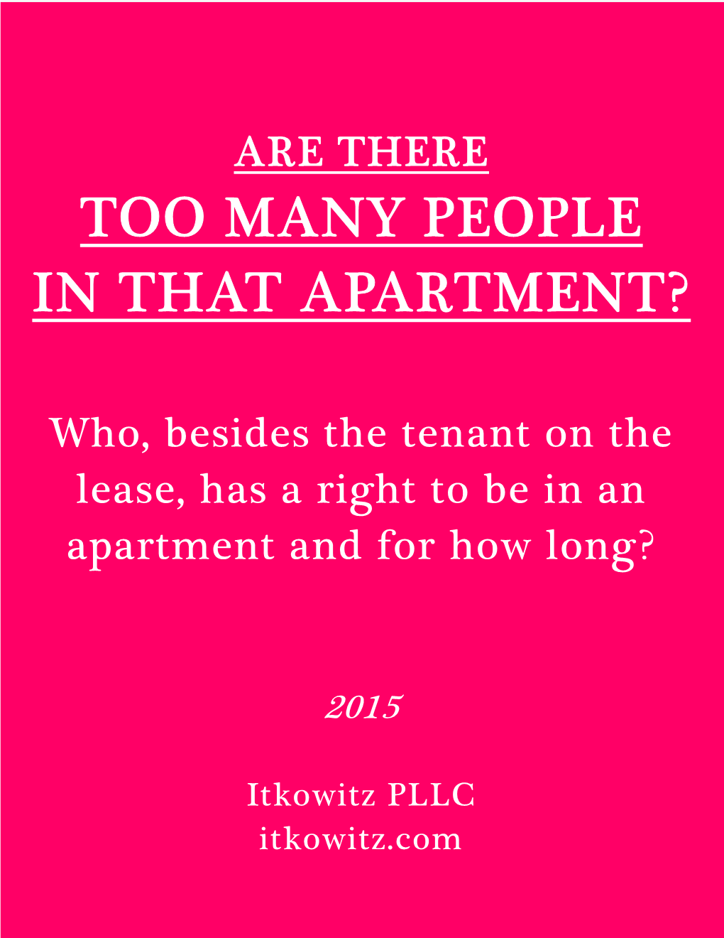 Too Many People in That Apartment?