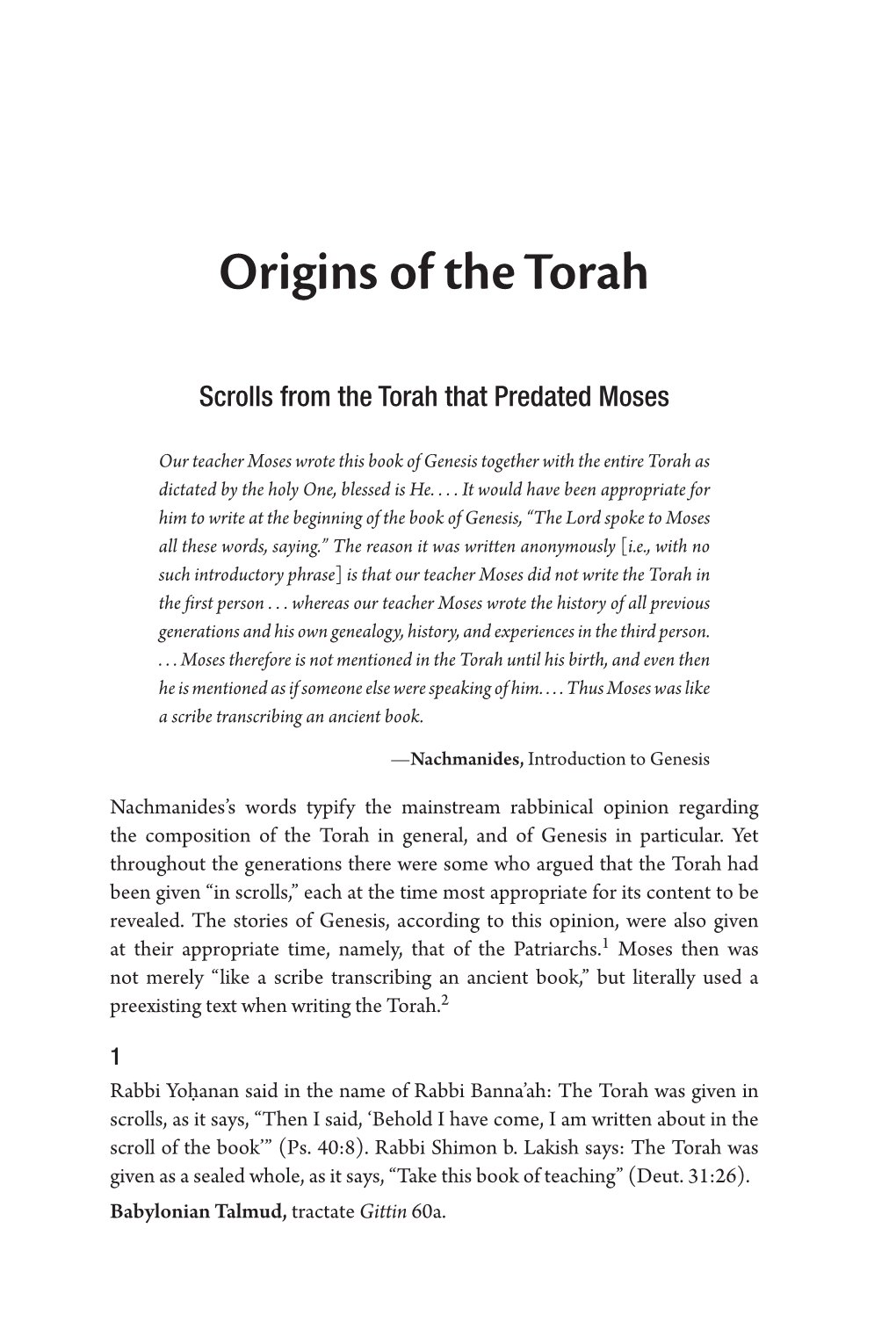 Origins of the Torah