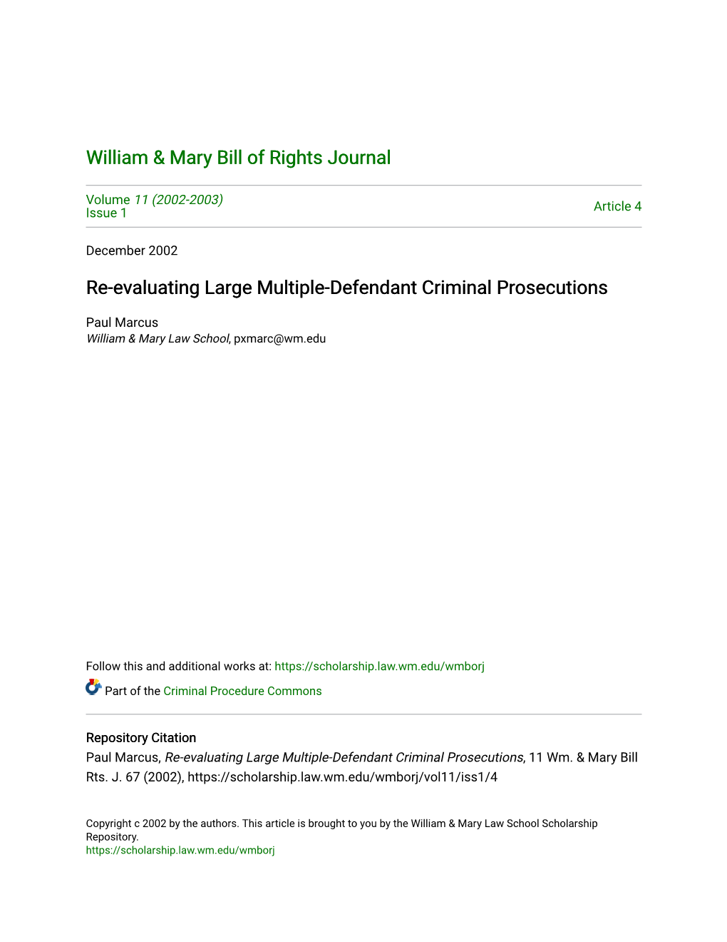 Re-Evaluating Large Multiple-Defendant Criminal Prosecutions