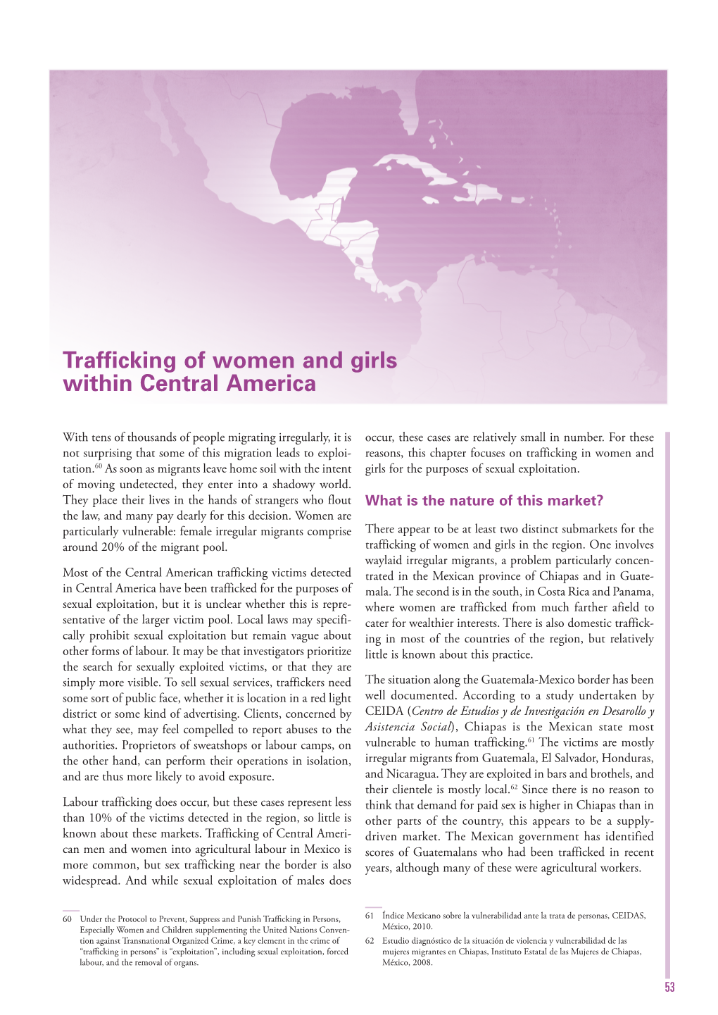 Trafficking of Women and Girls Within Central America