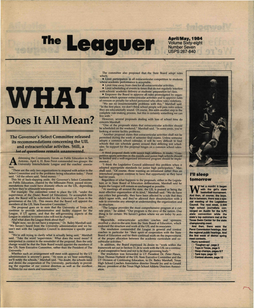 The Leaguer, April/May 1984