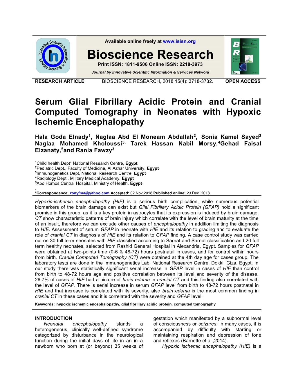 Bioscience Research