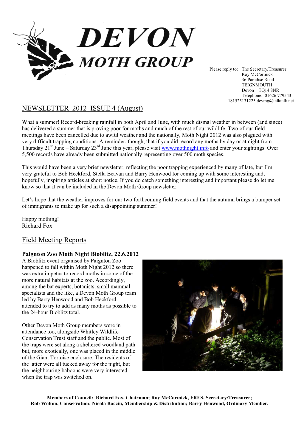 DMG Newsletter 2012 Issue 4