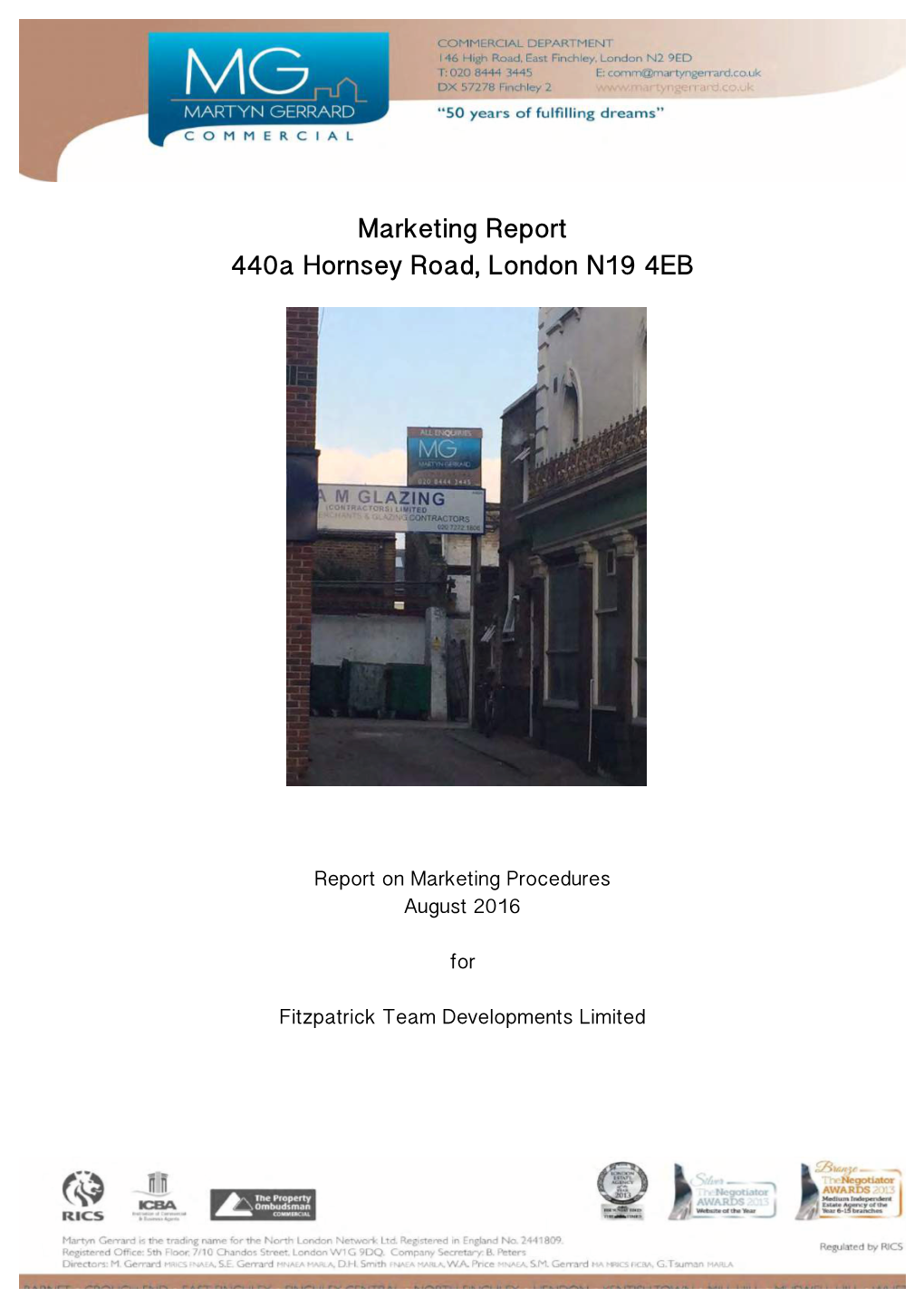 Marketing Report 440A Hornsey Road, London N19 4EB