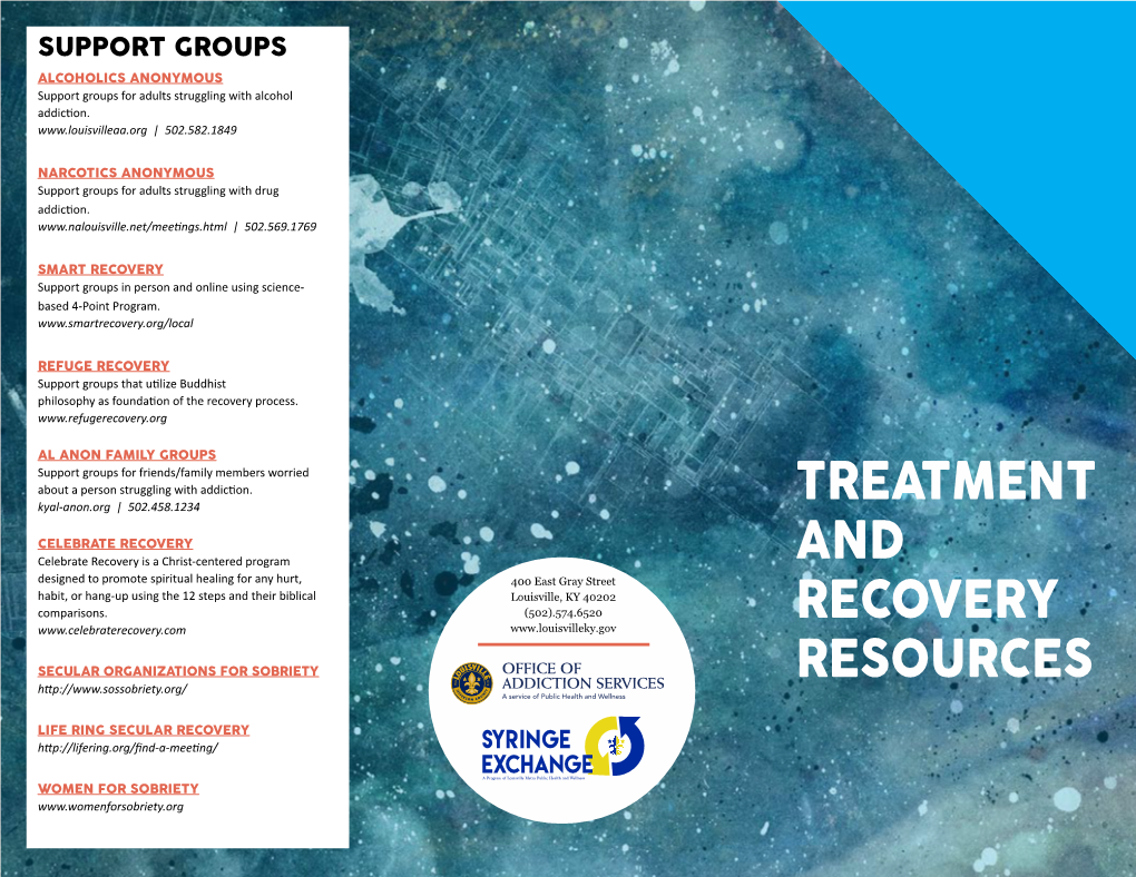 Treatment and Recovery Resources