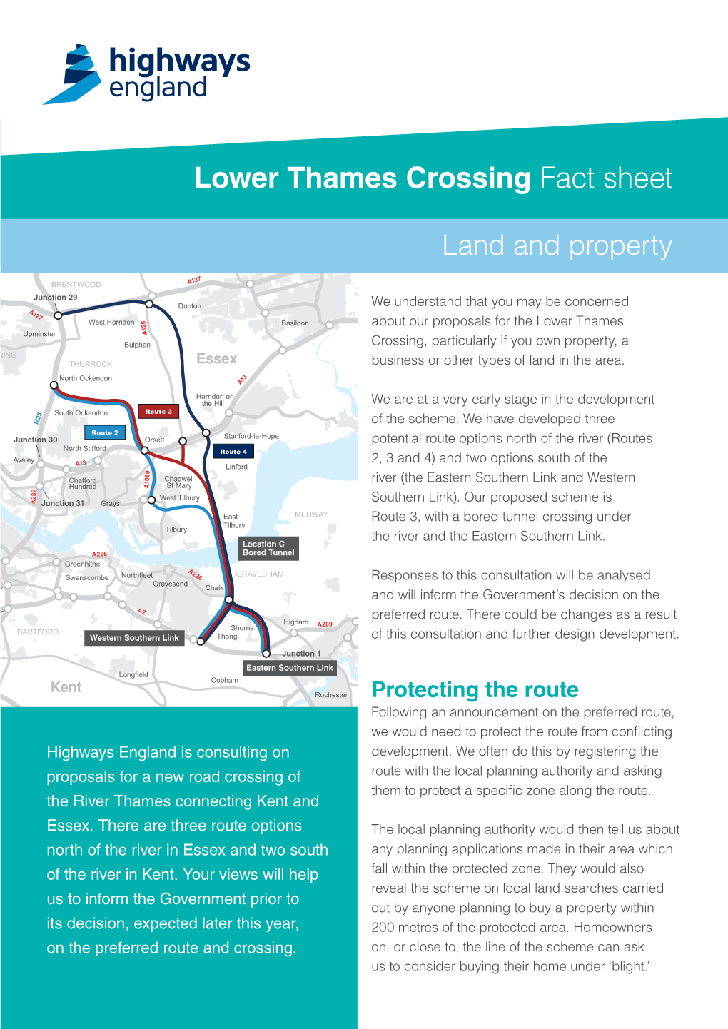 Lower Thames Crossing Fact Sheet