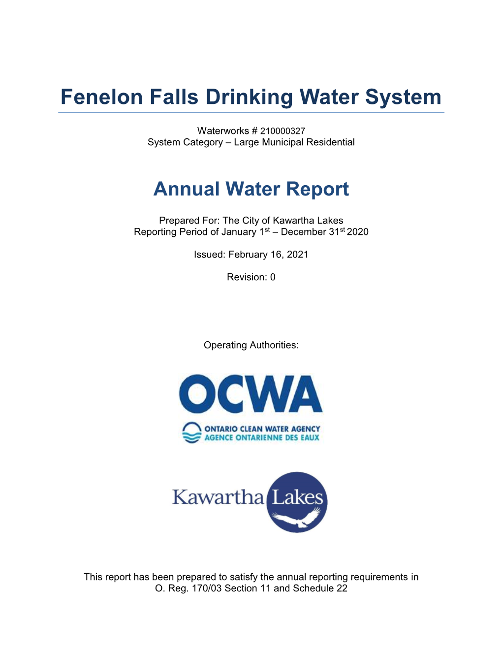 Fenelon Falls Drinking Water System