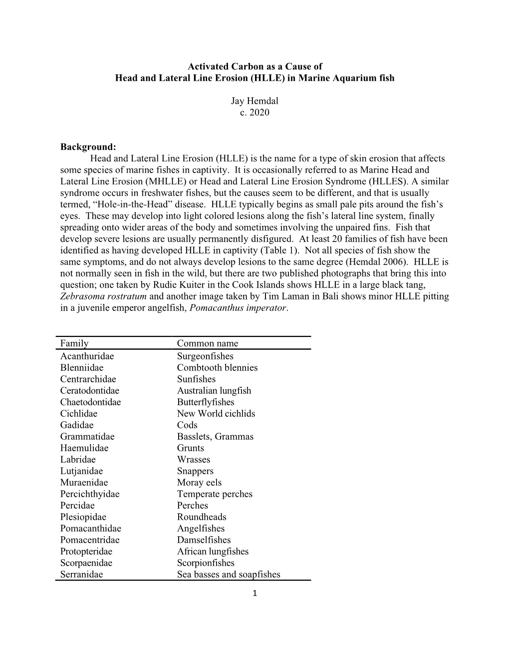 An Upcoming Study to Evaluate Activated Carbon As One Cause