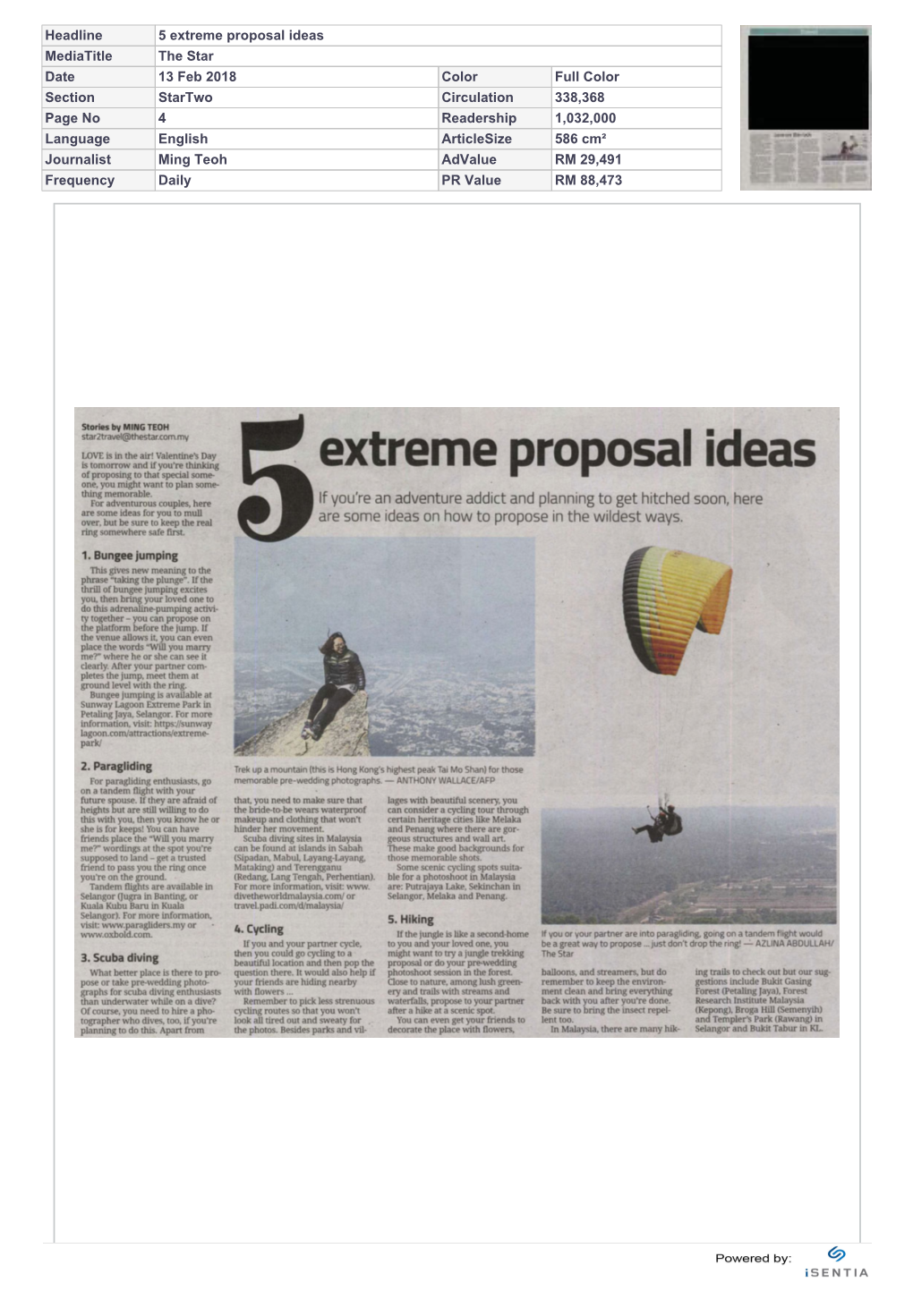 Extreme Proposal Ideas