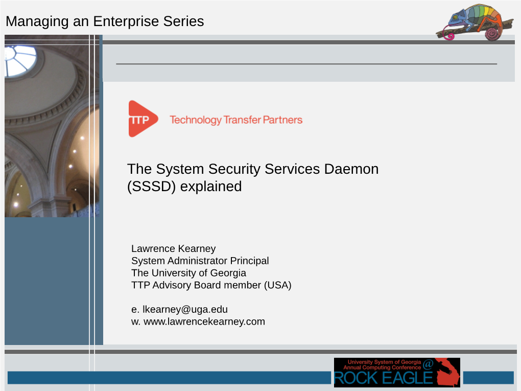 Managing an Enterprise Series the System Security Services Daemon