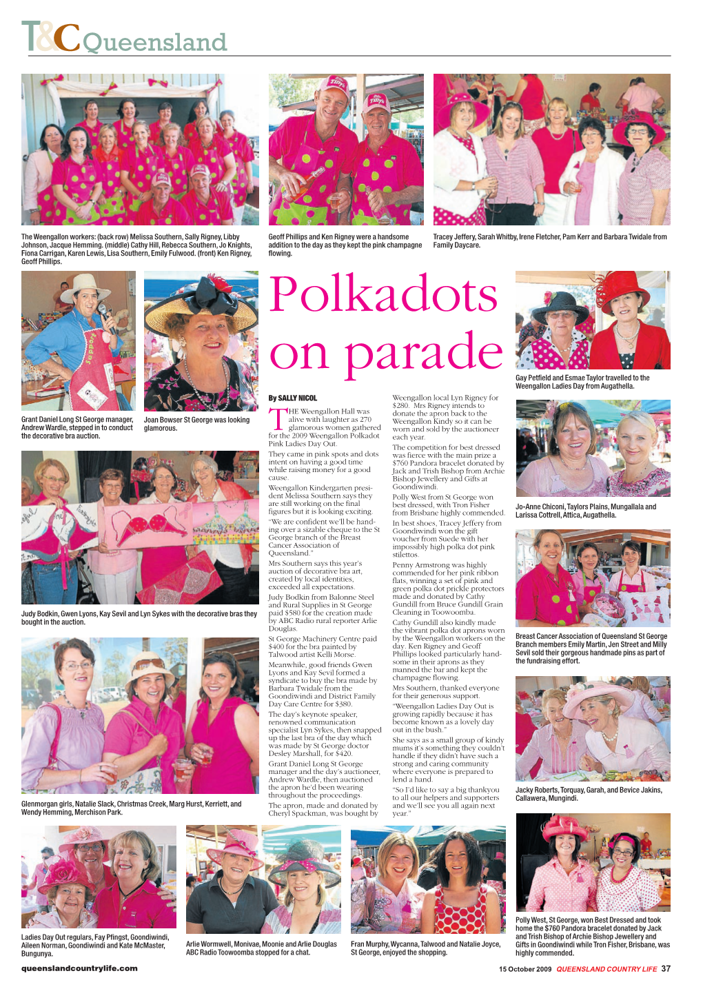 Polkadots on Parade Gay Petfield and Esmae Taylor Travelled to the Weengallon Ladies Day from Augathella