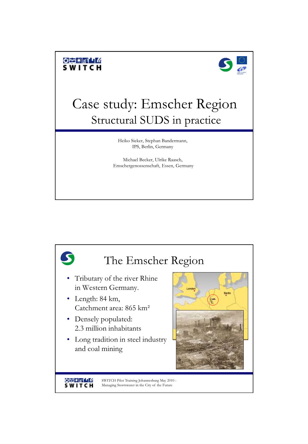 Emscher Region Structural SUDS in Practice